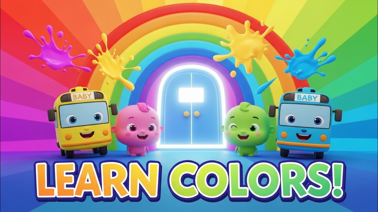 Colorful Escape Room Adventure 🌈 | Learn Colors for Kids | Baby Bus 3D Cartoon