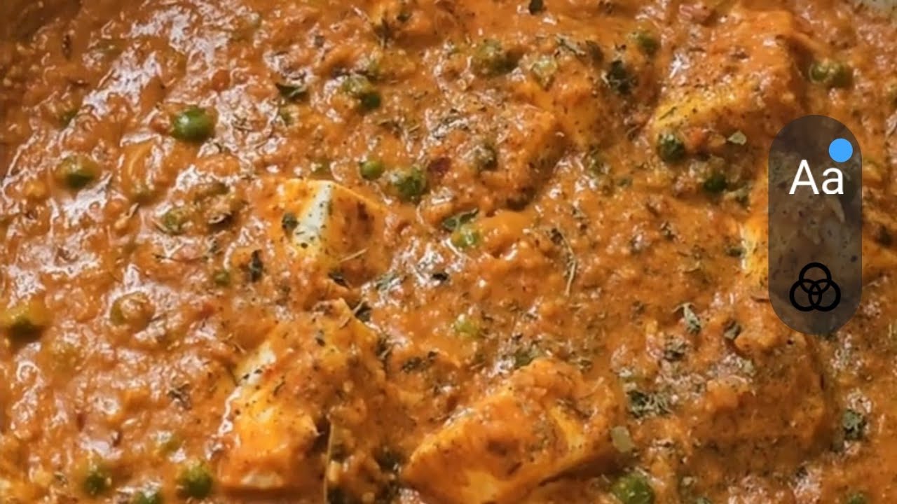 Proper Dhaba Style Matar Paneer with Low Fat