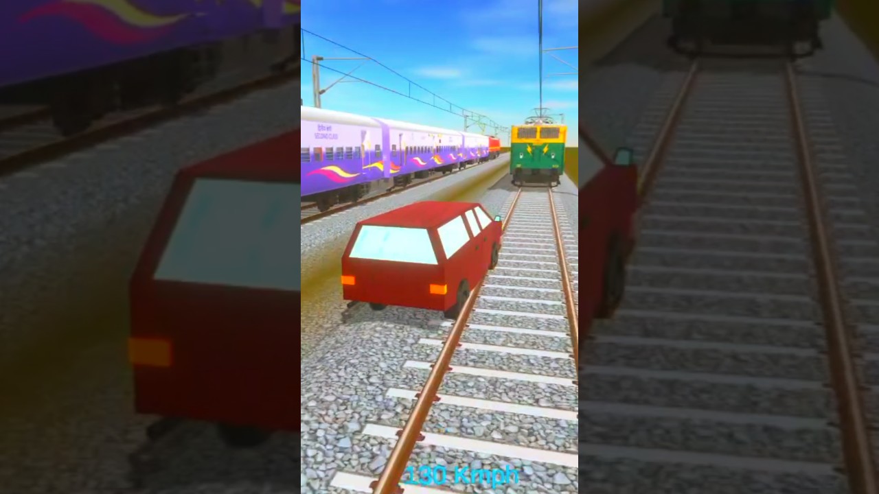 India's fastest train game video with high speed accident cars. 