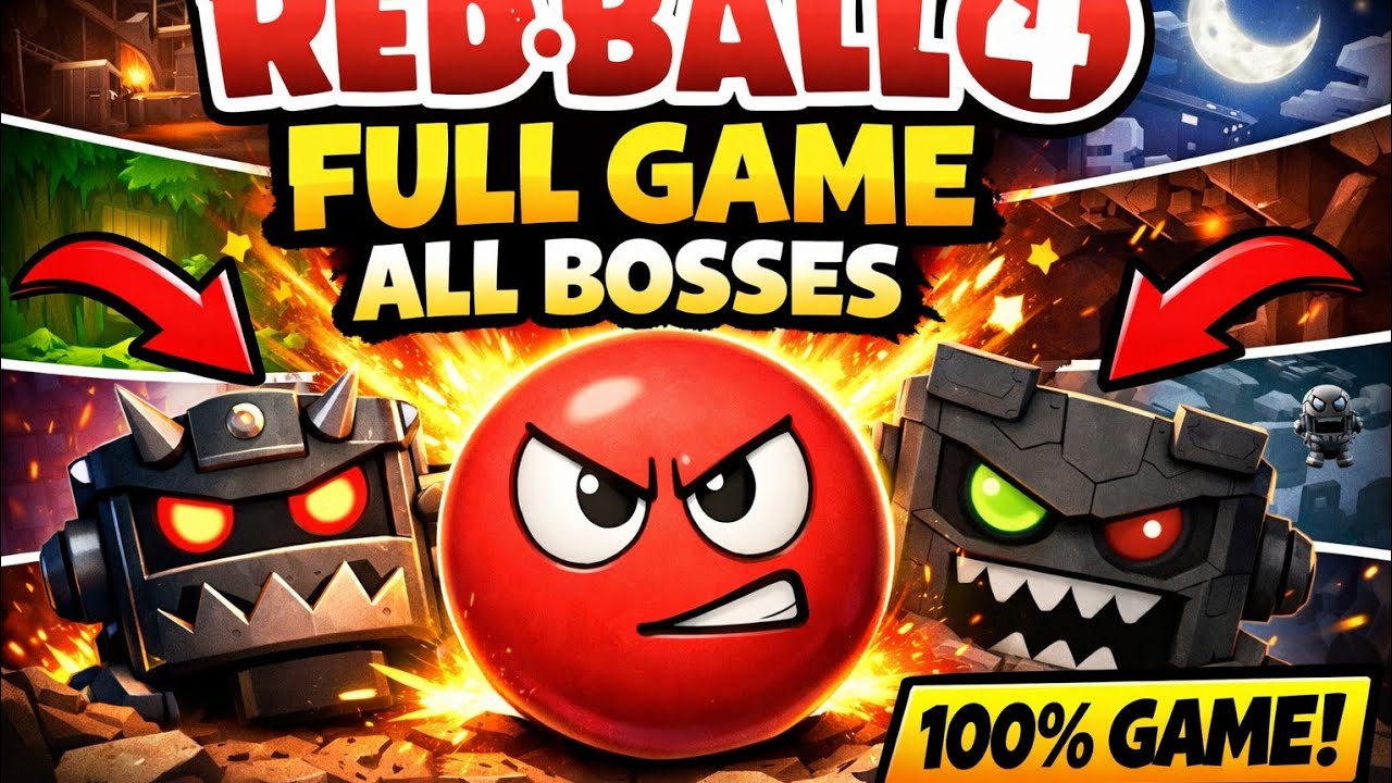 Полное прохождение игры Red Ball 4: все уровни, все боссы. Android/iOS