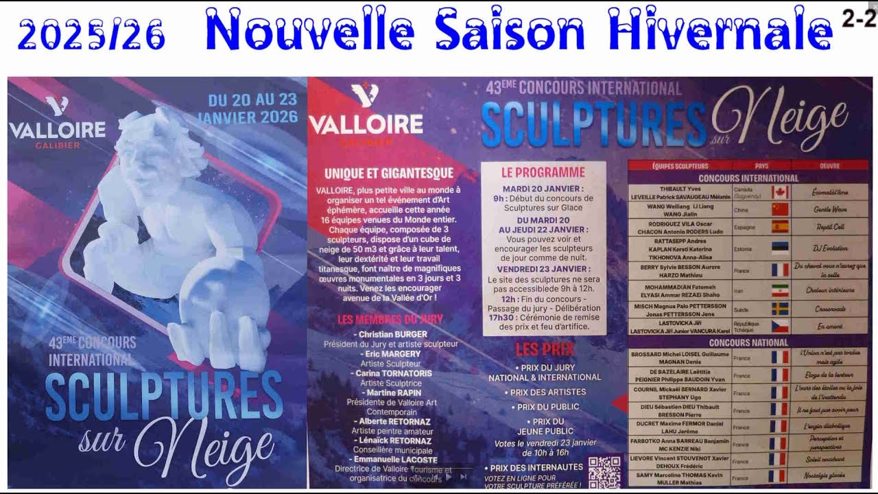 v2026 01 Valloire   43 ème Concours International de Sculptures sur Neige