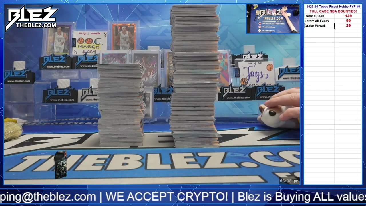 2025-2026 Topps Finest Hobby FULL CASE BREAK #6 Pick Your Player