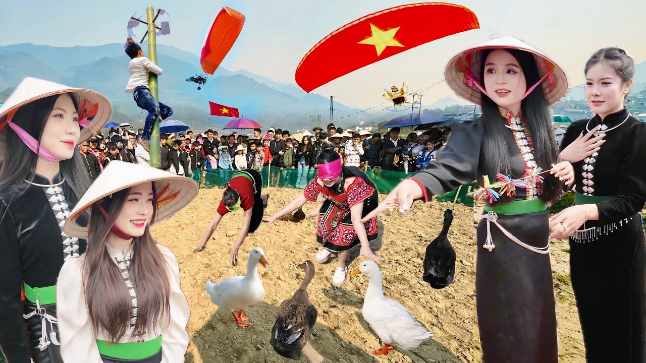 NÔ NỨC LỄ HỘI LỒNG TỒNG NGƯỜI THÁI TÚ LỆ TOÀN GÁI XINH