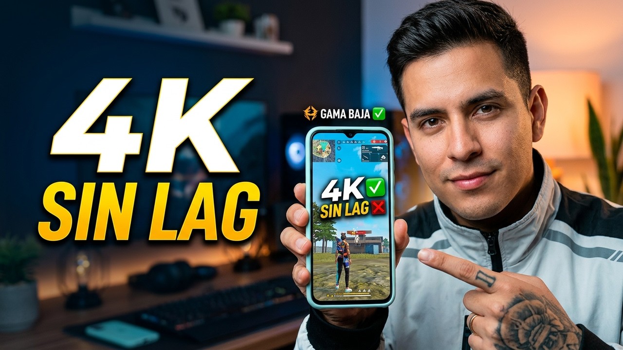 Cómo GRABAR Partidas de Free Fire en 4K ✅  (Con teléfono gama baja)  ❌SIN LAG