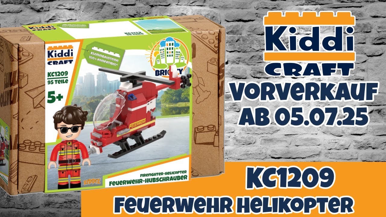Kiddicraft KC1209 Feuerwehr Helikopter - Vorverkauf-Vorschau