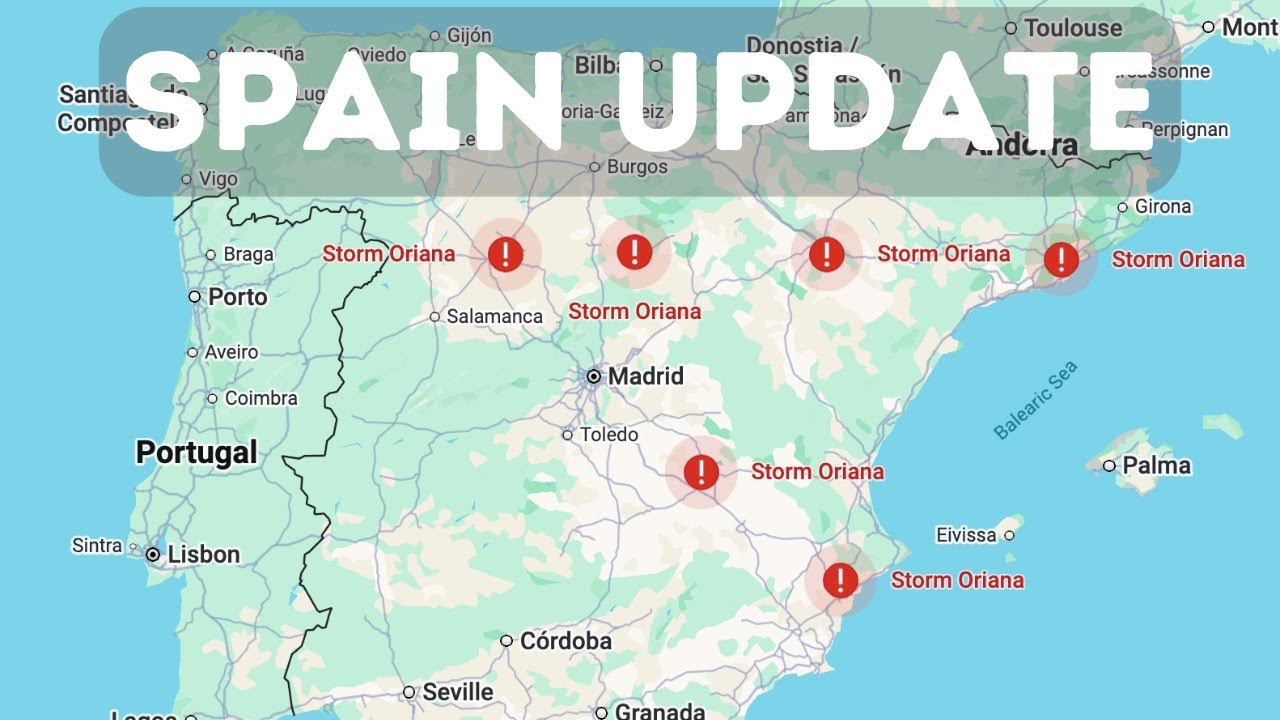 Hurricane-Force Winds Hit Spain as Storm Oriana StrikesThrough