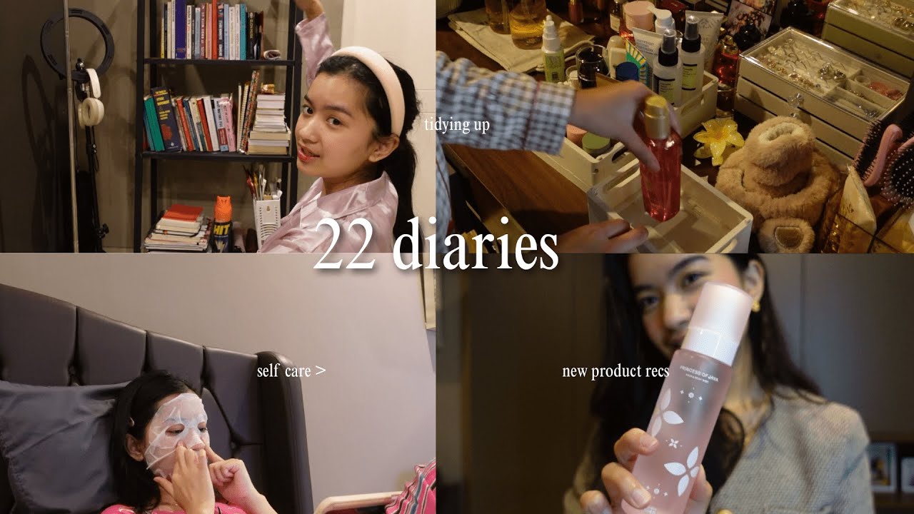 22 diaries | cleaning reset and an evening & morning self-care 🫧🎀🧺