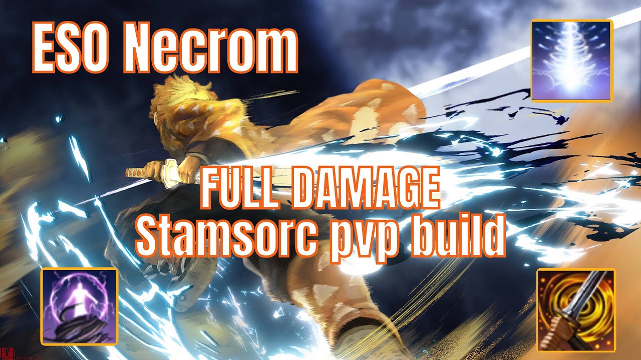 ESO NECROM PVP: FULL DAMAGE STAMSORC PVP BUILD!!