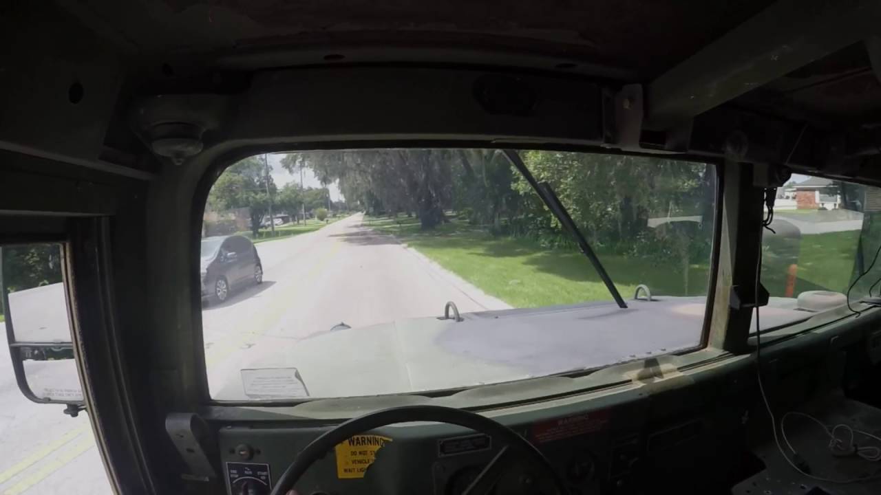 slant back Humvee POV drive and full acceleration