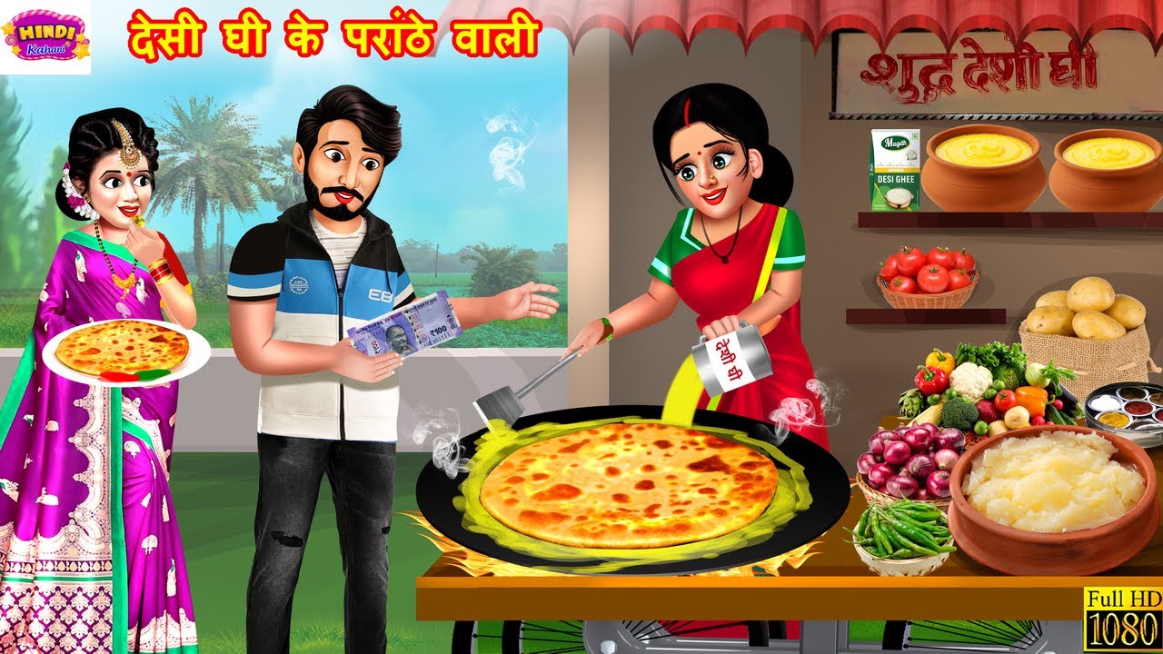 देसी घी के परांठे वाली | Desi Ghee Ke Paranthe Wali | Hindi Kahani | Moral Stories | Hindi Cartoon