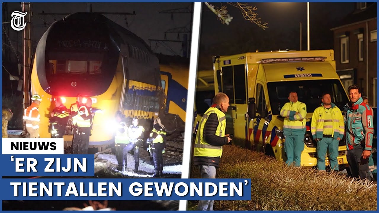 Beelden: ravage door treinongeluk bij Voorschoten