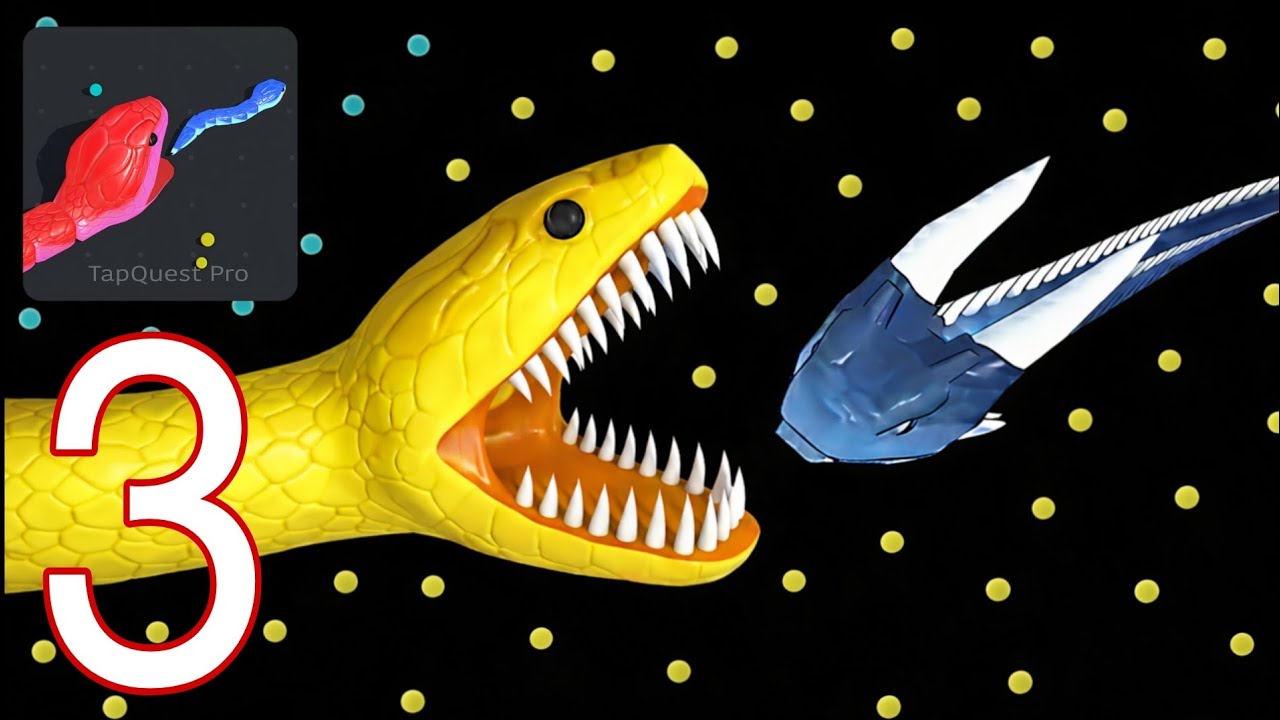 Snake Clash - Gameplay Walkthrough Part 3 Snake Clash Biggest Snake Survival Battle (Android,ios)