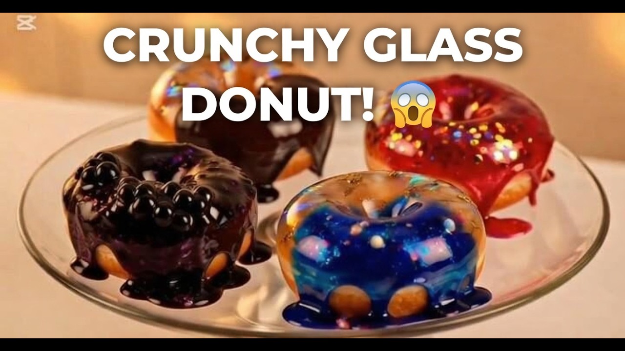 Glass Donuts ASMR 🤯 Crunchy Jelly Dessert Sounds (So Satisfying!).    #asmir  #sweetasmr