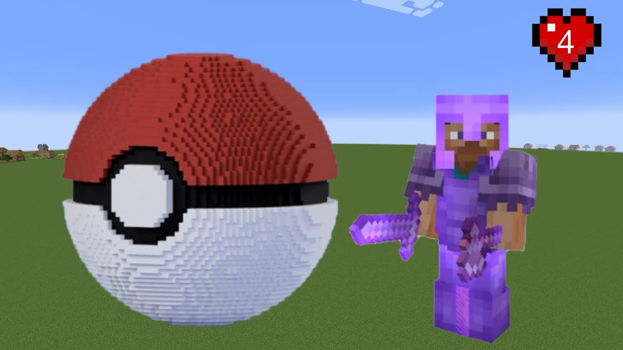 I Built a Massive Pokeball in Superflat 