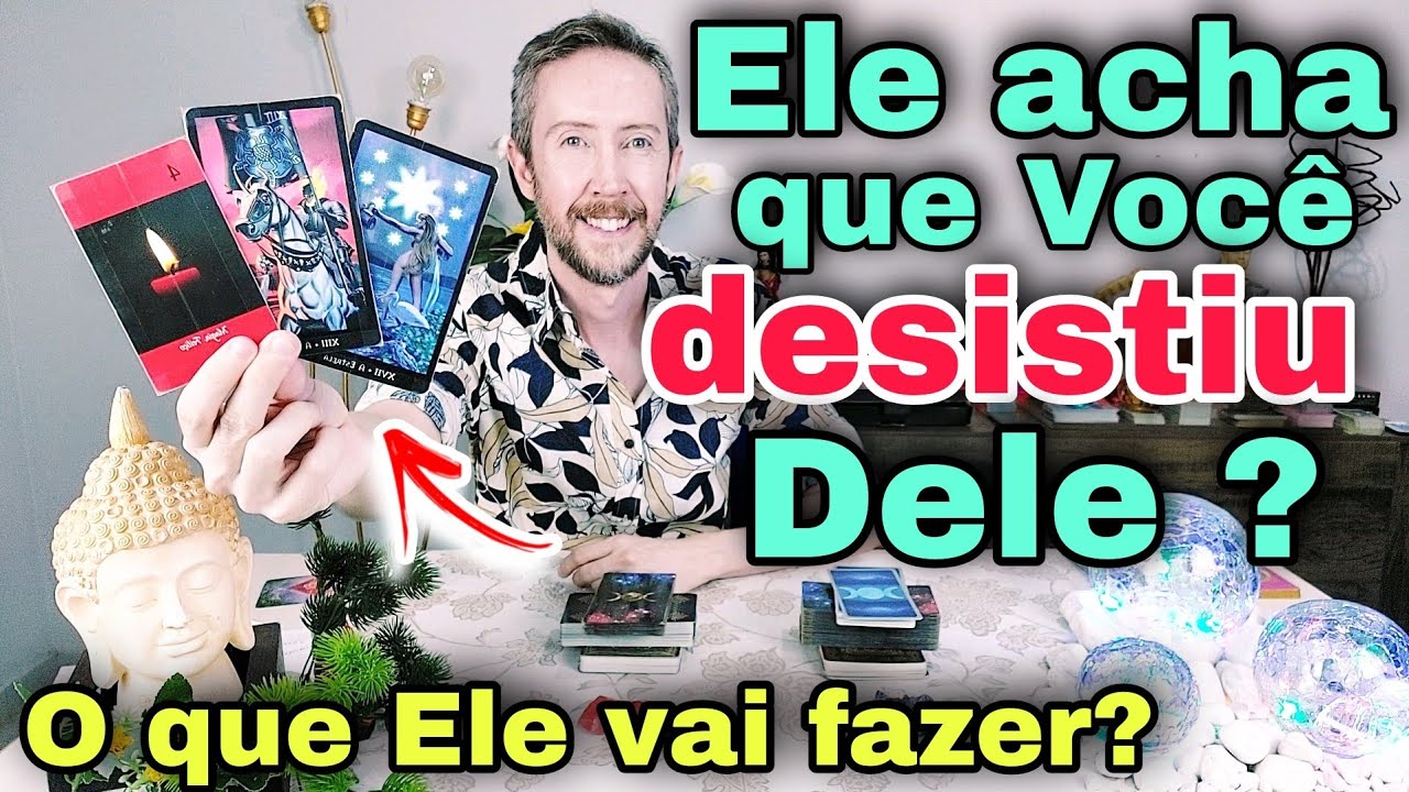 Ele acha que eu desisti dele tarot? O que ele vai fazer ?Como ele está em relação a mim hoje tarot ?