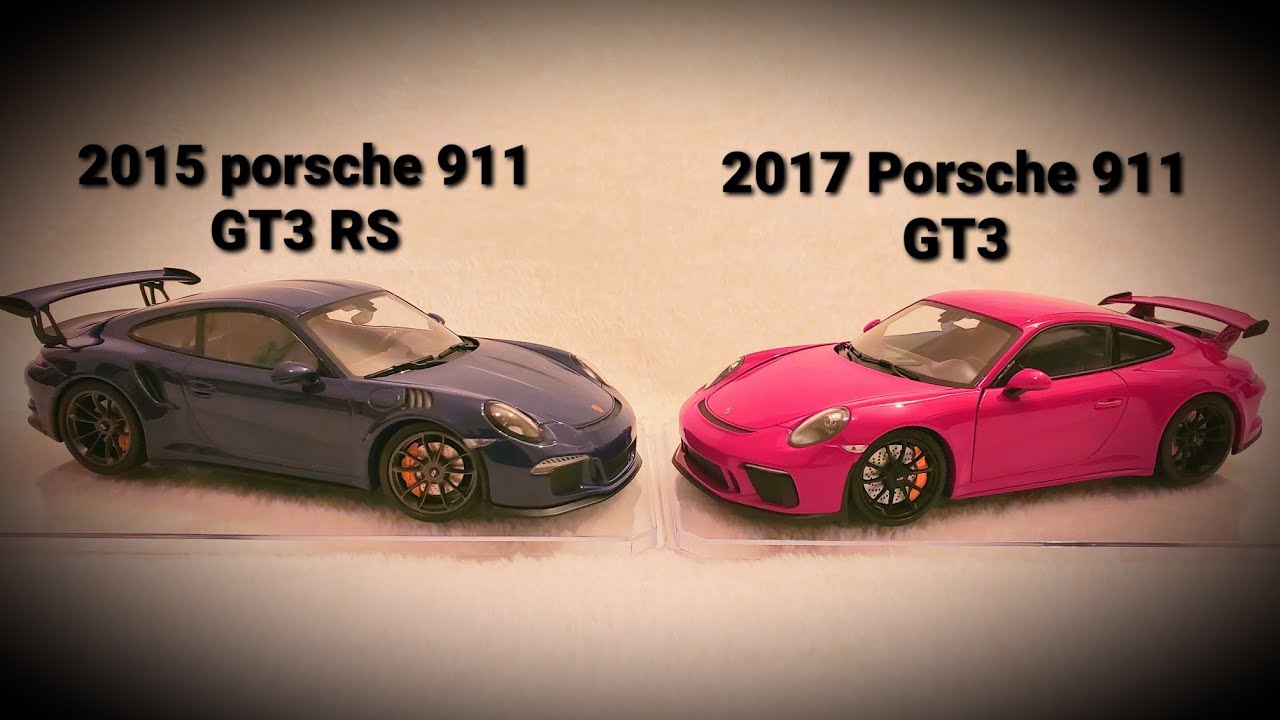 2015 PORSCHE 911 GT3 RS VS 2017 PORSCHE 911 GT3 | IN 1/18 SCALE