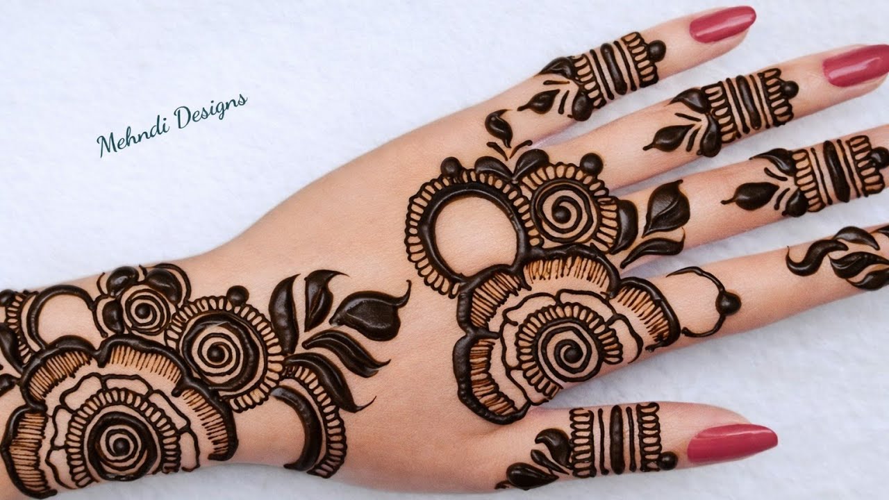 Mehndi design arabic style | New mehndi design | Easy stylish back hand mehndi design | Mehndi