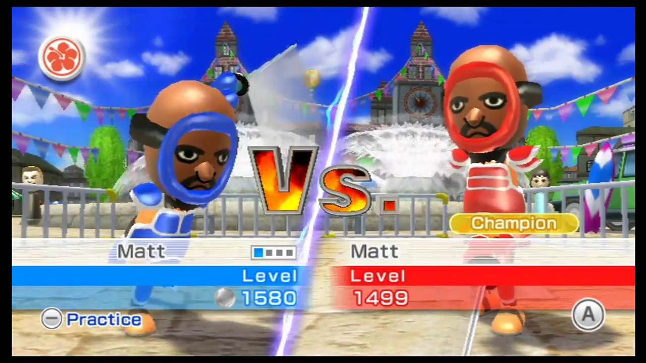 Wii Sports Resort - Swordplay: Speed Slice (Matt VS. Matt)
