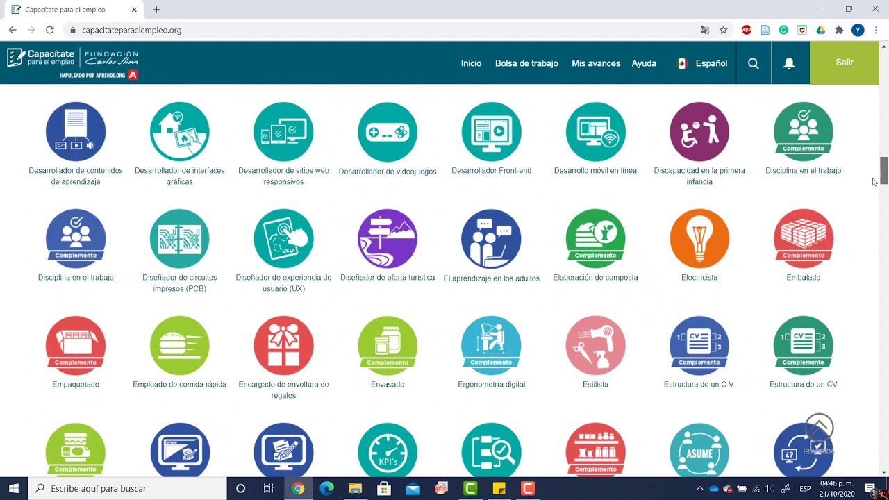 Capacítate para el empleo. Cursos gratuitos y con validez oficial.
