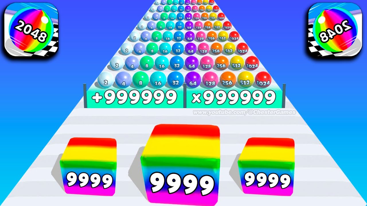 Top Video Tiktok Gameplay - Satisfying Mobile Game Max Levels Ball Merge 2048, Going Ball ... EMSRNK
