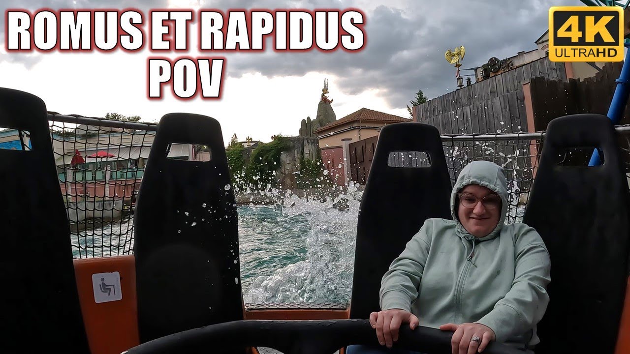 Romus et Rapidus POV (4K 60FPS), Parc Asterix Intamin River Rapids Ride | Non-Copyright