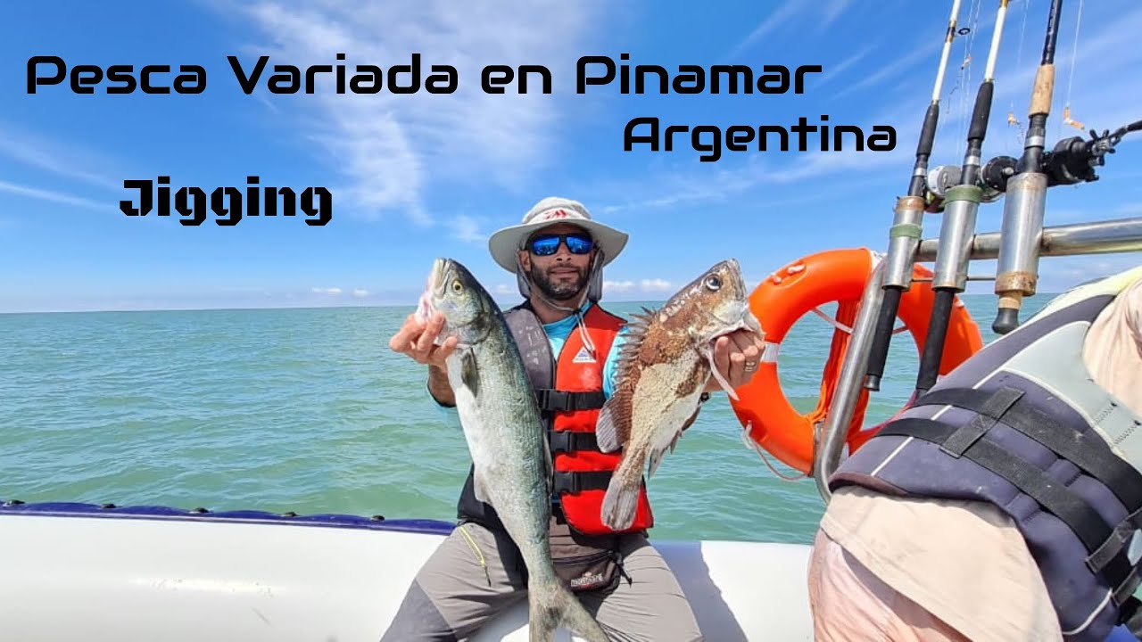 Increible dia de Pesca, Jigging en Pinamar. 6 Especies Distintas !