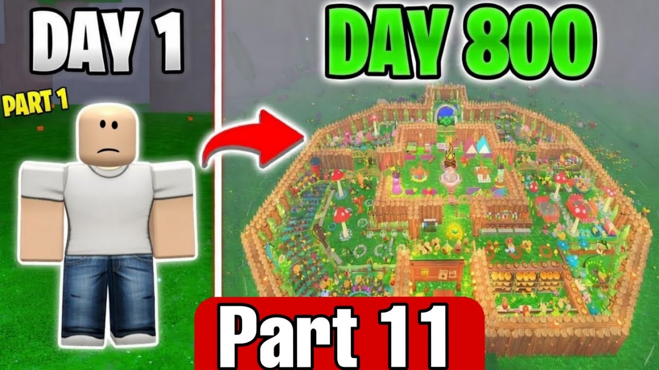 I Survived 800 Days in 99 Nights in the Forest (Part 11) #99nightintheforest #roblox 