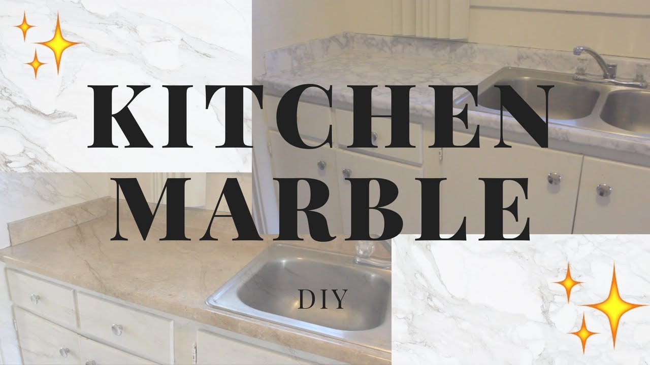 KITCHEN TRANSFORMATION MARBLE DIY!