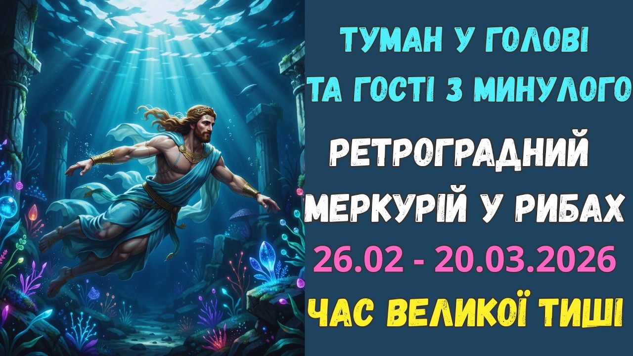 Коли логіка безсила, а інтуїція кричить Ретроградний Меркурій в Рибах з 20 02 2026