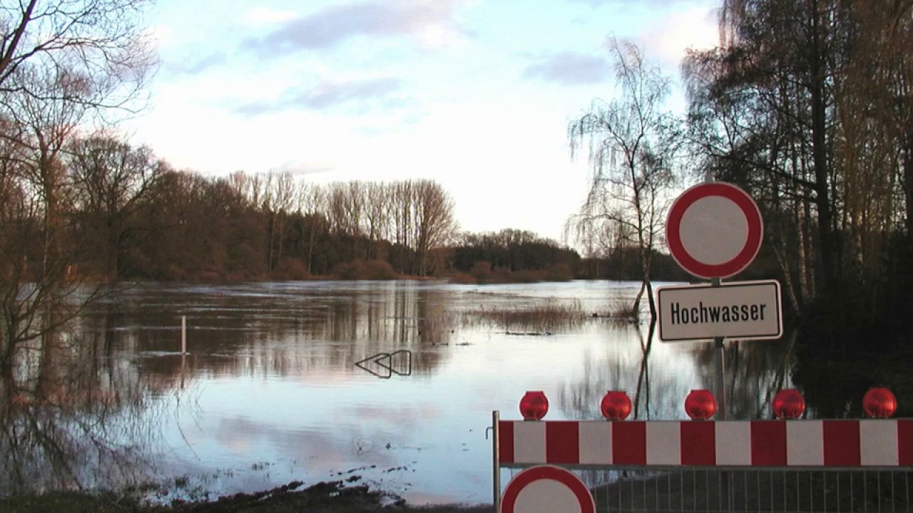 Hochwasser der Ems in Salzbergen