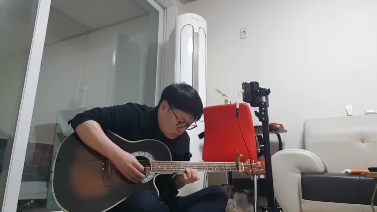 고향역 기타 연주(초보자 멜로디 연주, Am버전)
