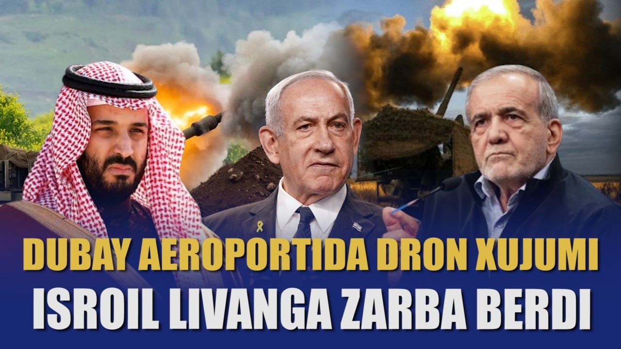 DUBAY AEROPORTIDA DRON XUJUMI---ISROIL LIVANGA ZARBA BERDI