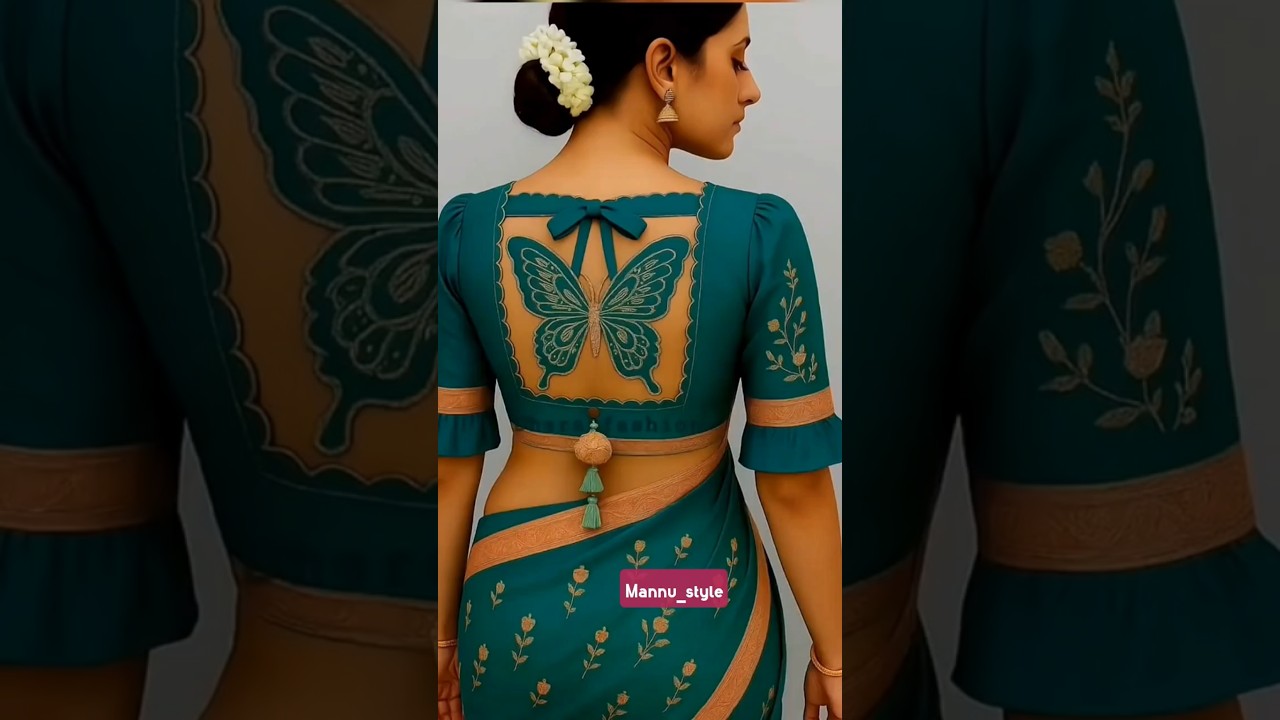 Viral Blouse Back Neck Design 2025