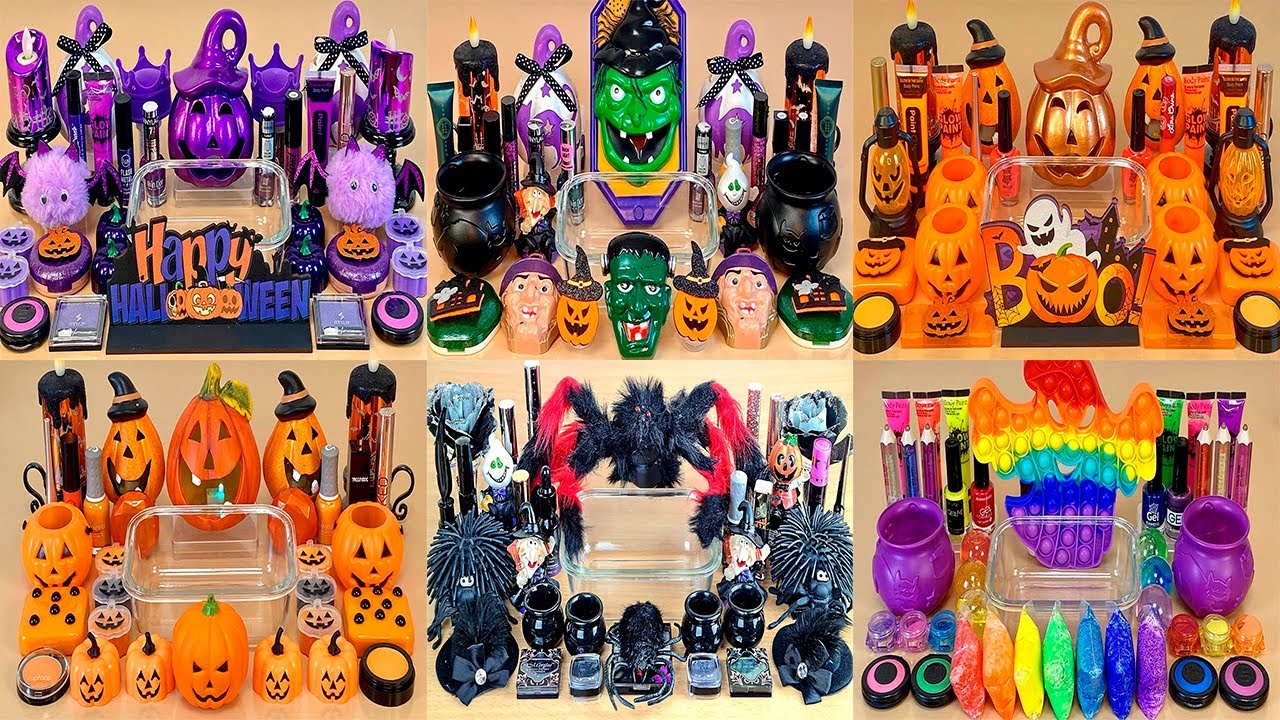 6 in 1 Video BEST of COLLECTION HALLOWEEN SLIME #37 🎃🦇👻 💯% Satisfying Slime Video 1080p.