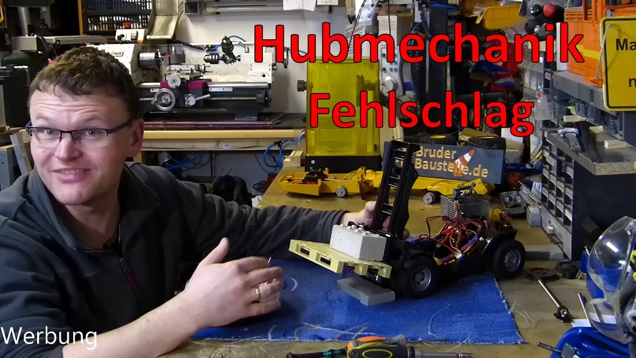 Hubmechanik Fehlschlag Nr. 1 - Bruder Gabelstapler Linde HT160 RC Umbau - Folge 3