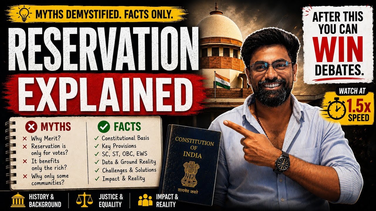 Reservation in simple terms: Facts every Indian should know. #reservation #law #education 