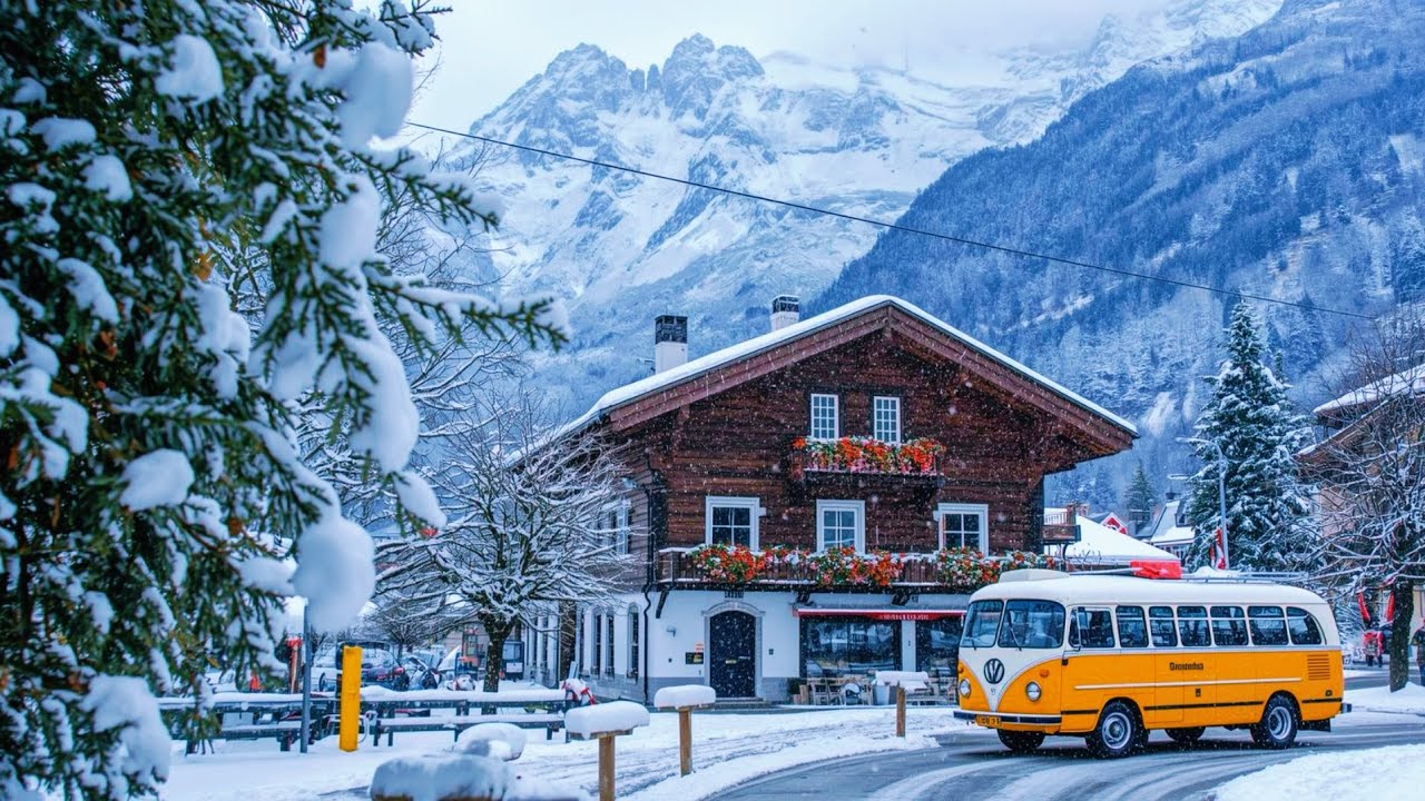 🇨🇭Driving In Winter Wonderland Switzerland 4k | Roadtrip in Zurich , Snowing April !