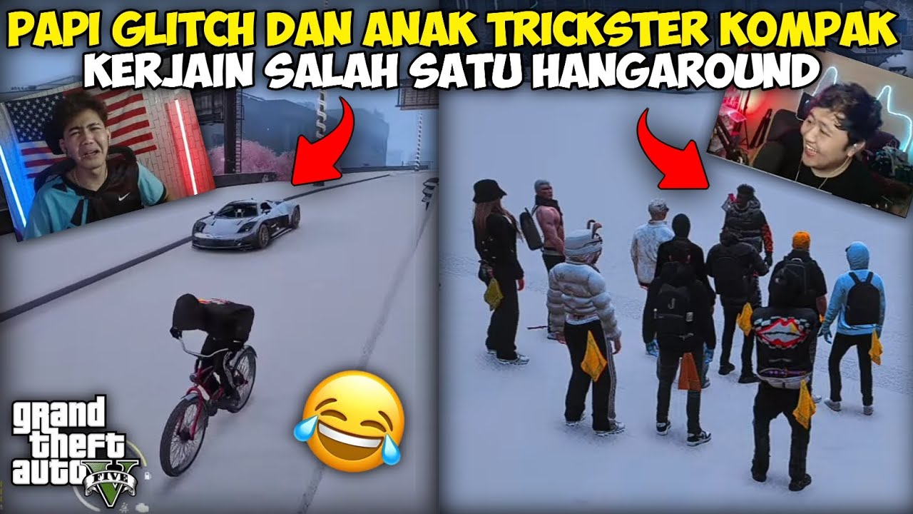 BIKIN NGAKAK‼️PAPI GLITCH & ANAK TR KERJAIN HANGAROUND SAMPE DIHUKUM 😂 || GTA V ROLEPLAY 