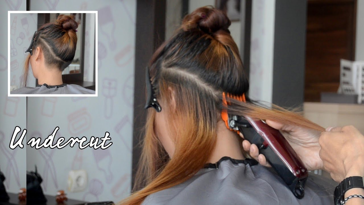 Long hair to hidden shaved [clipper UNDERCUT] Potong rambut wanita under cut