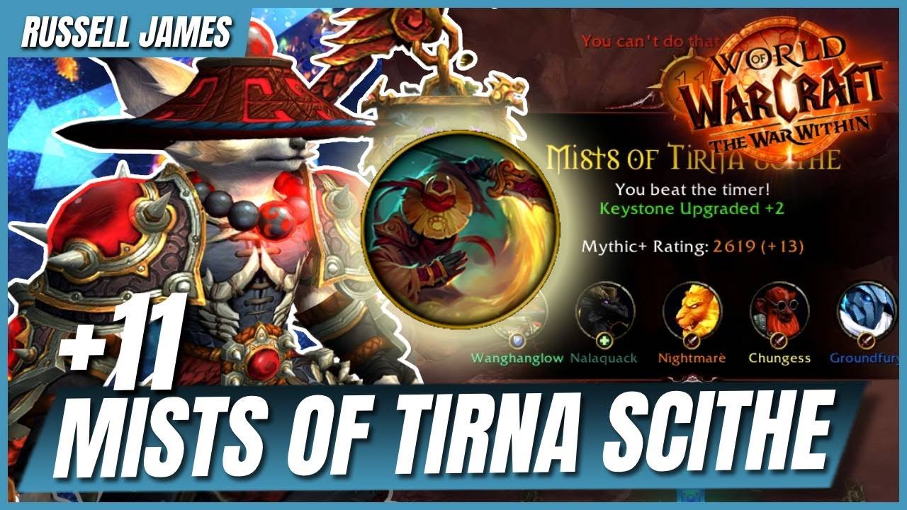 Brewmaster Monk BLASTS through Mythic+Mists  of Tirna Scithe +11