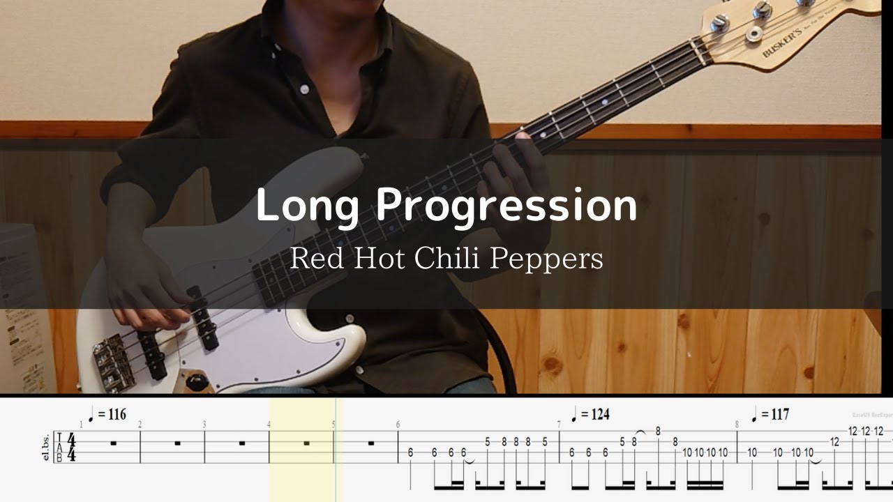 Red Hot Chili Peppers - Long Progression Bass Cover 弾いてみた TAB