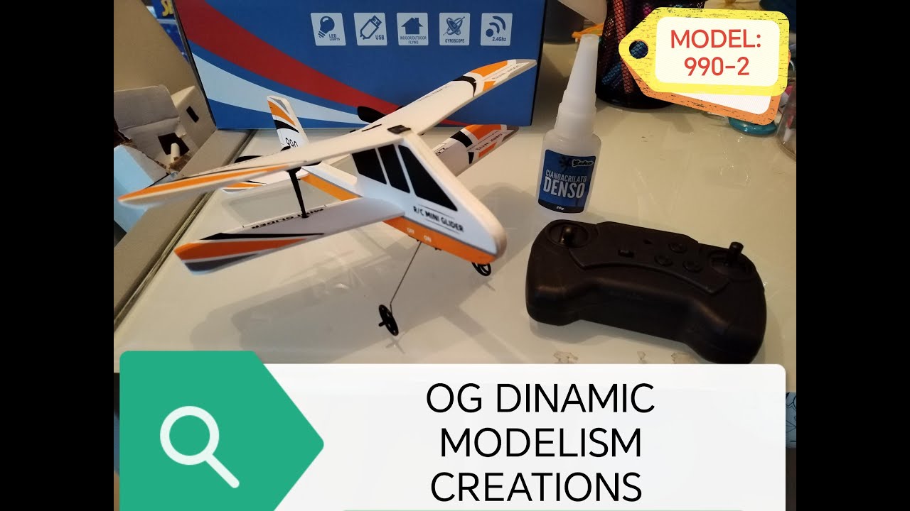 Mini Glider 990-2 : Maiden Flight. Smallest RCPlane ever!