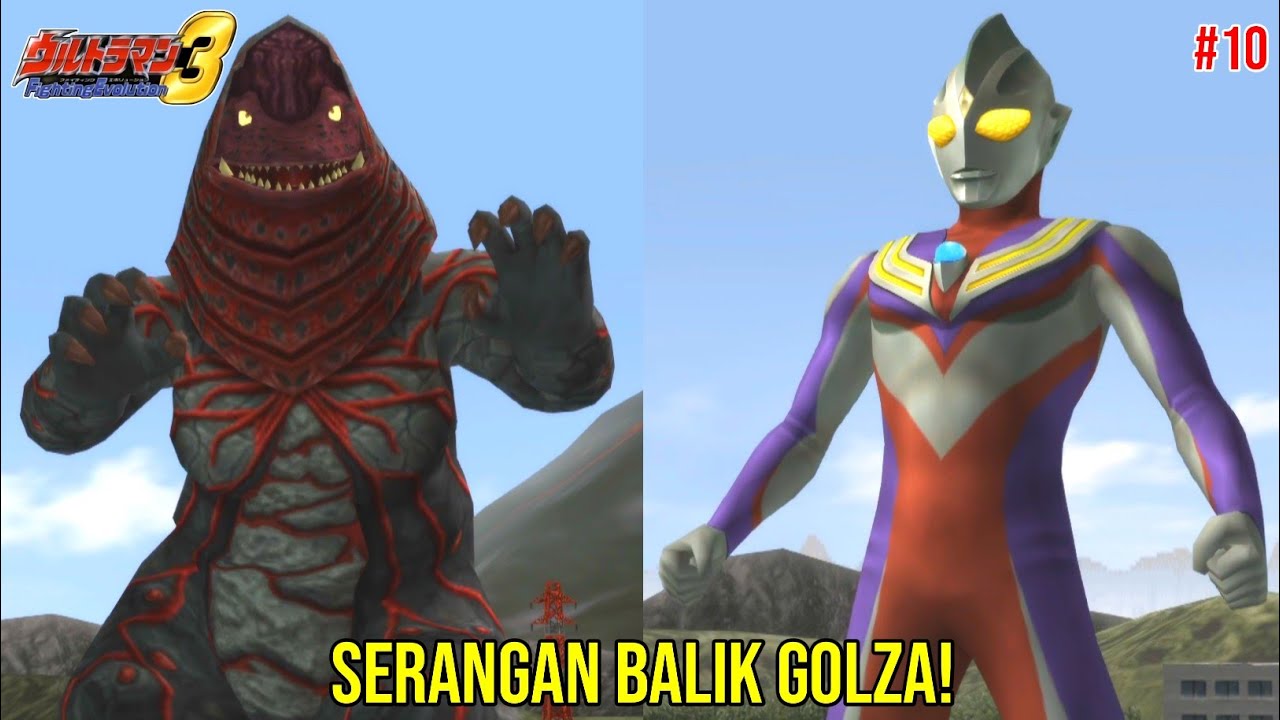 Serangan Balik Golza! Ultraman Tiga Harus Berjuang Keras! | Ultraman Fighting Evolution 3 #10