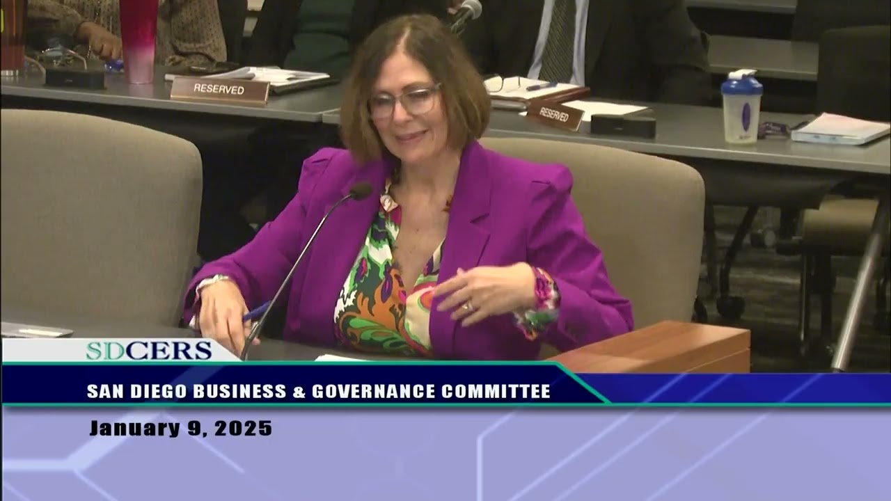 SDCERS Business and Governance Committee Meeting January 9, 2025
