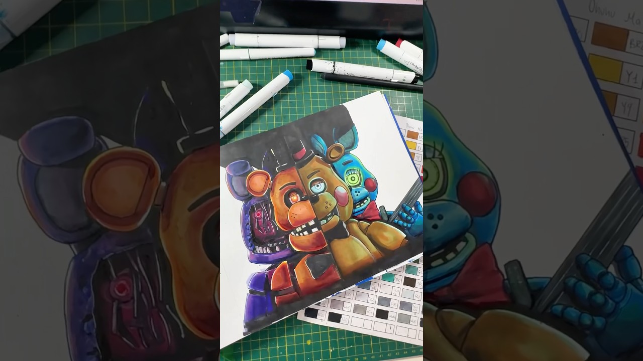 Dibujando a Toy Bonnie #dibujo #fnaf #fivenightsatfreddys #arte #art