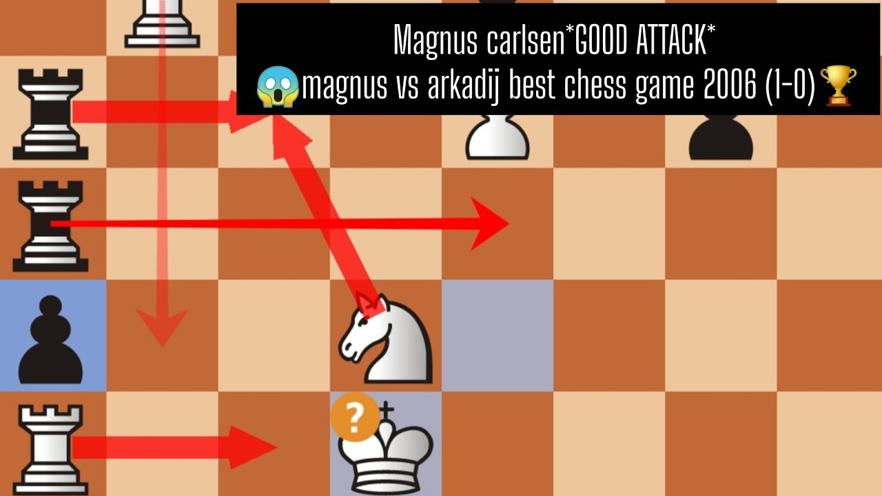 Magnus carlsen*GOOD ATTACK* 😱magnus vs arkadij best chess game 2006 (1-0)🏆