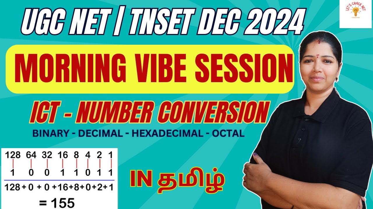 DECIMAL - HEXA - OCTAL - BINARY - ICT - NUMBER SYSTEM - UGC NET - TNSET 2024 | THULASI MAM