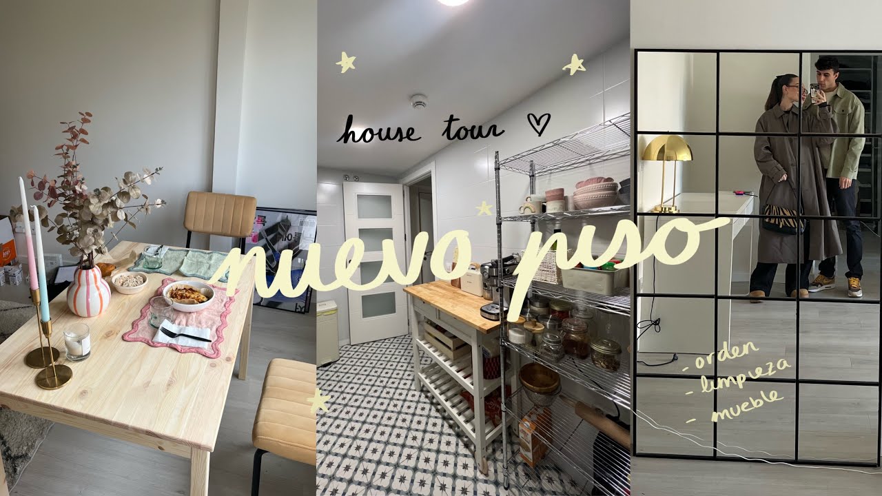 Nuevo piso: HOUSE TOUR 🏠💗amueblar, ordenar y limpiar
