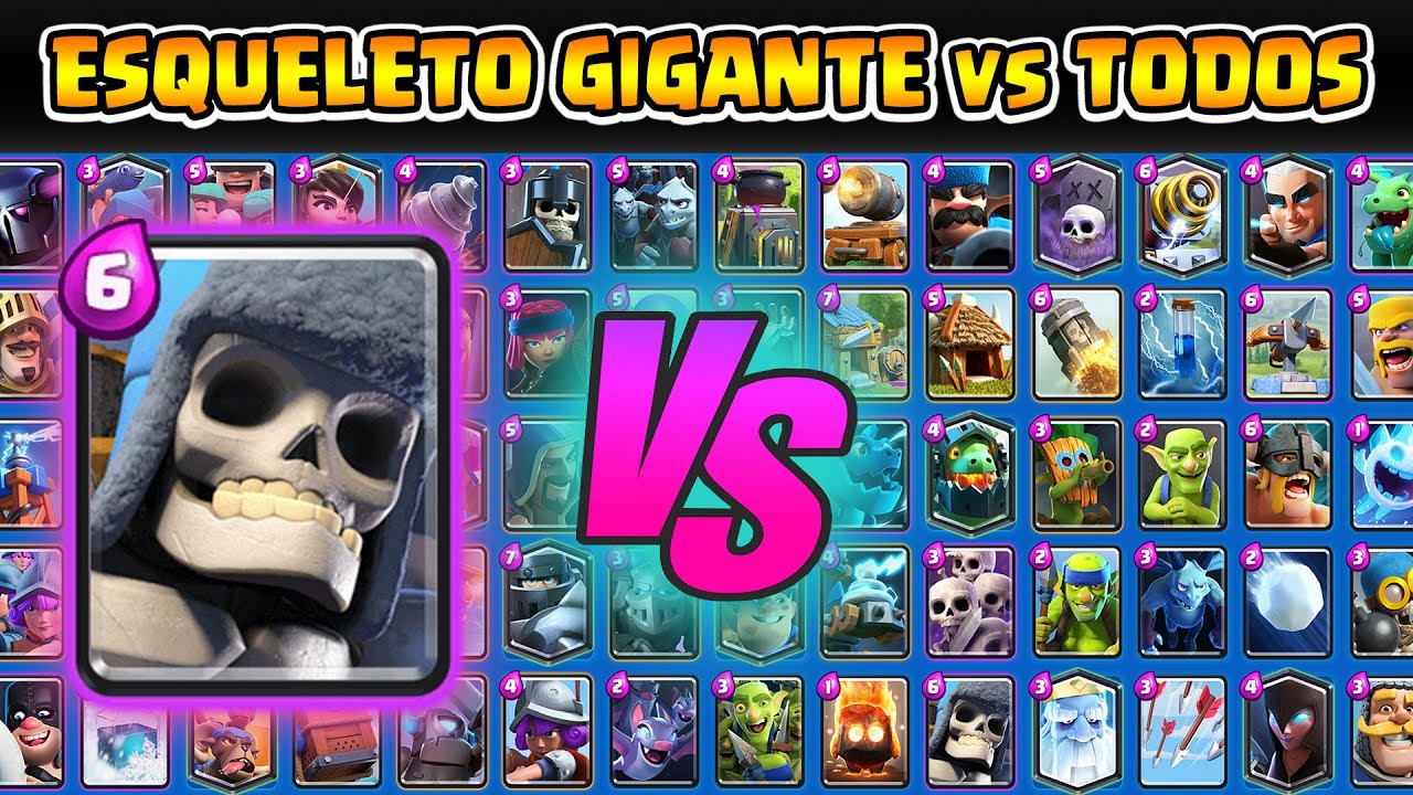 ESQUELETO GIGANTE vs TODAS LAS CARTAS | Clash Royale