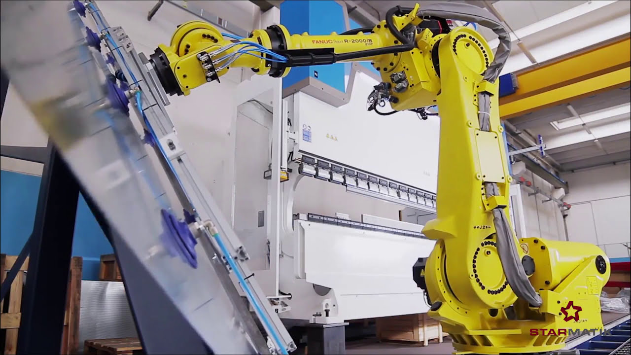 Robot bending system for big metal sheets - Starmatik